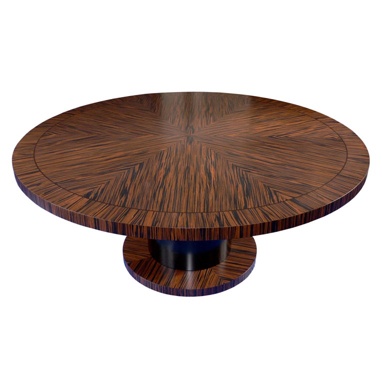 Round Art Deco dining table